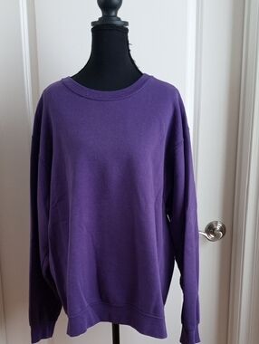 Jerzees Purple Classic Crewneck Sweatshirt Size Large